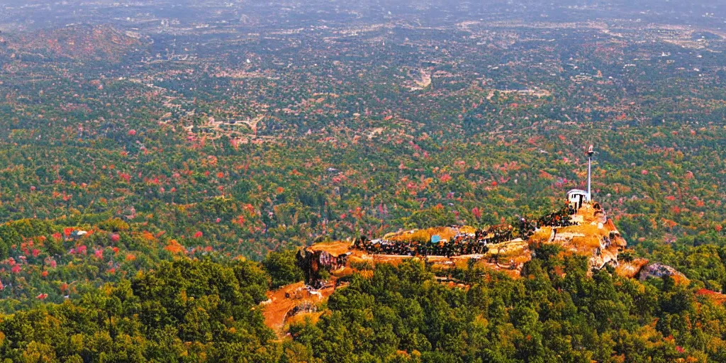 Prompt: let freedom ring from lookout mountain of tennessee. ultrafine highly detailed hyper realistic colorful illustration, unreal engine highly rendered, global illumination, radiant light, intricate and detailed environment