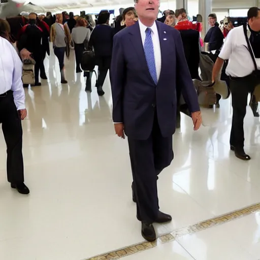 Prompt: Jeb bush is a mess, Jeb is on a flight with lots of people