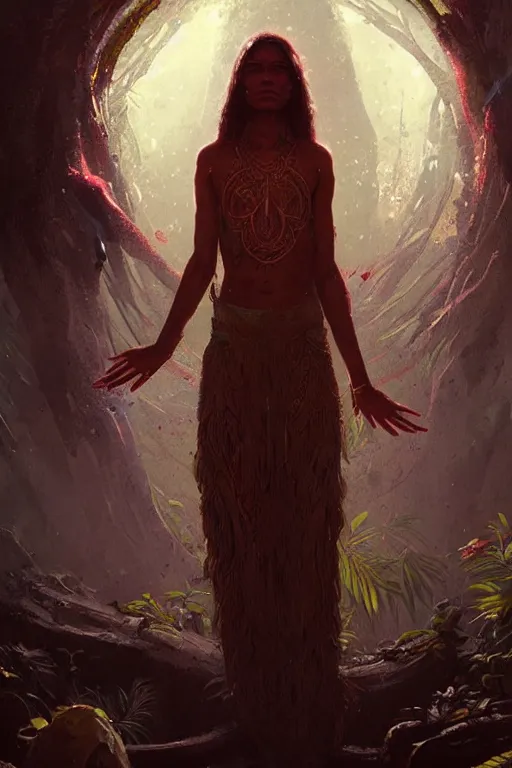 Image similar to The Ayahuasca Spirit, by Greg Rutkowski