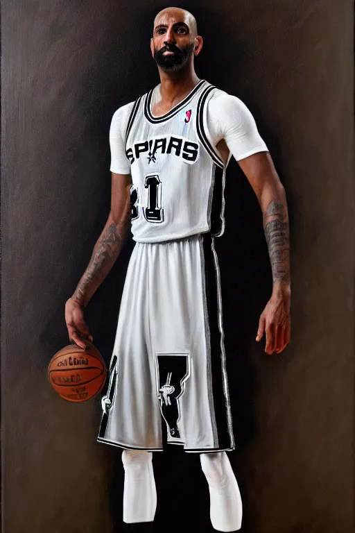 Image similar to full body portrait of the dictator of the san antonio spurs, 1 8 8 9, in full silver and black military garb, oil on canvas by william sidney mount, trending on artstation