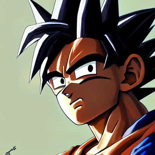 goku wearing street wear, closeup portrait art by | Stable Diffusion ...