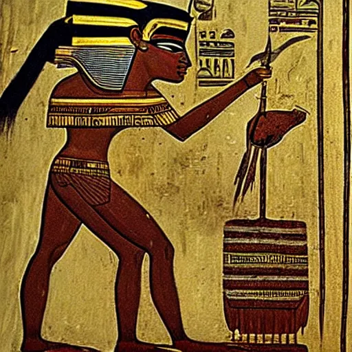 Image similar to ancient egyptian paintings of the world's oldest profession