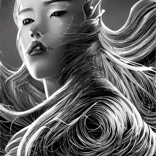 Image similar to gold and silver tones, star wars warrior princess, style of moebius, james jean, mcbess, long glowing ethereal hair, cinematic, highly detailed, award winning, 8 k photorealistic