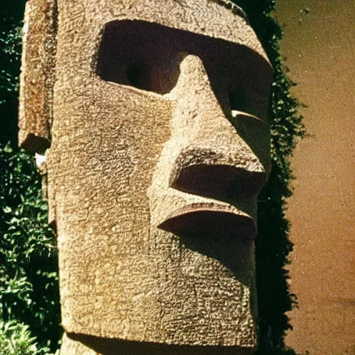 KREA - Front Facing Easter Island Head Emoji