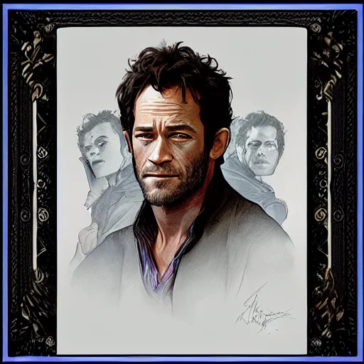 Image similar to amazing lifelike award winning pencil illustration of Luke Perry trending on art station artgerm Greg rutkowski alphonse mucha cinematic