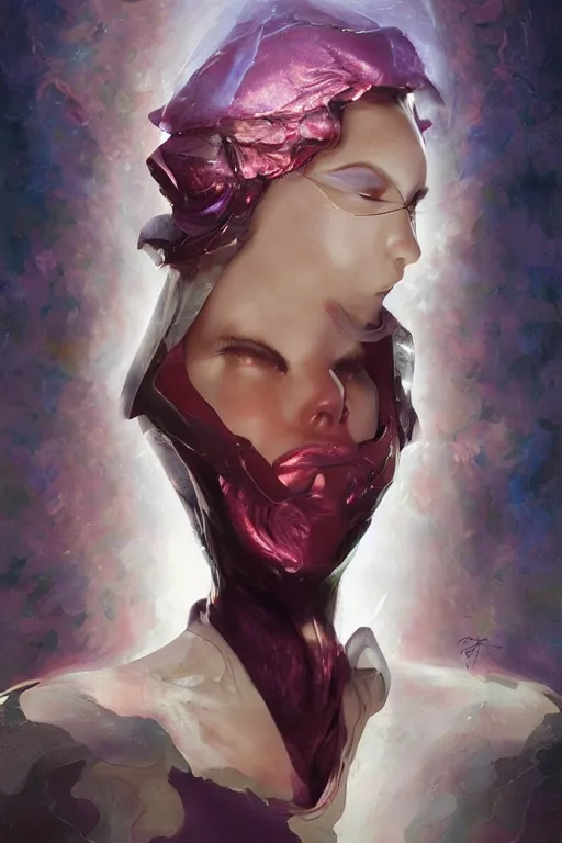 Image similar to portrait of the collar tulpa unsealer wearing dream veil by artgerm and Craig Mullins, James Jean, Andrey Ryabovichev, Mark Simonetti and Peter Morbacher 16k