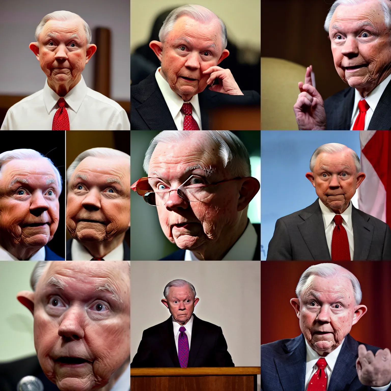 Prompt: mr. magoo jeff sessions