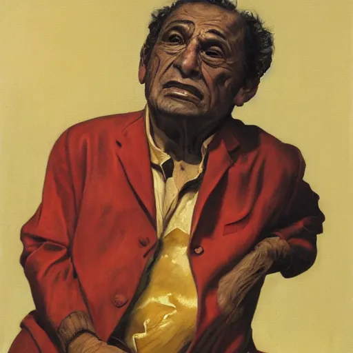 Prompt: portrait of eusebio, painting by paula rego, high detail, high resolution