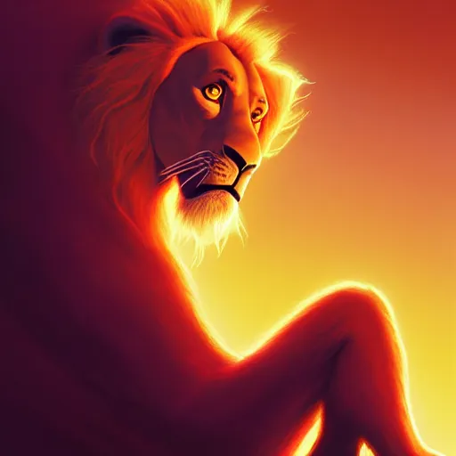 Image similar to portrait of doc brown!!, sitting!!!!!!!!!!!!!!!!!!!, on ( ( ( lion king ) ) ), disney animation, sharp, illustration, sharp, fanart, anime key art by greg rutkowski, bloom, dramatic lighting sharp focus, cinematic, artbook, smooth, centered