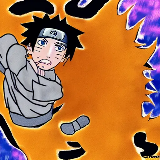 Image similar to naruto uzumaki by 1930s' cartoon style