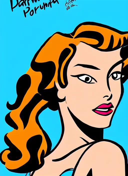 Image similar to a portrait of a pretty young lady by darwyn cooke