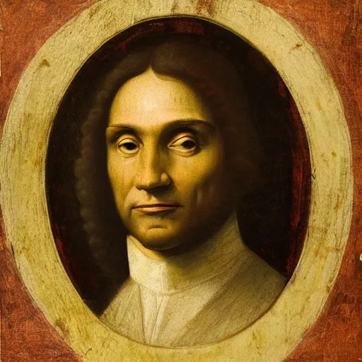 Image similar to portrait of barack obama, painted by leonardo da vinci