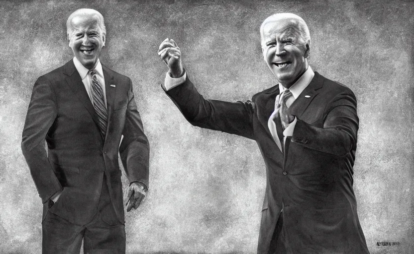 Prompt: joe biden in markrath, skyrim, a photorealistic painting