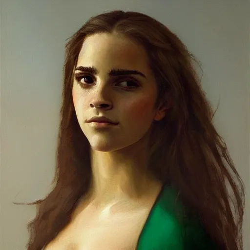 Image similar to a realistic painting by Gustave Courbet depicting the Kamen Rider suit fused with Emma Watson body in the Renaissance,smooth,Sharp focus, trending on Artstation.