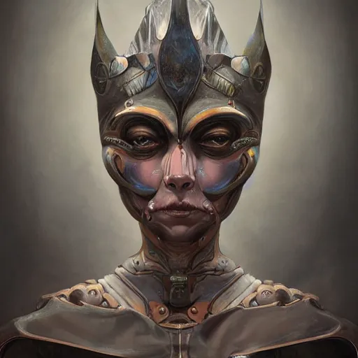 Prompt: soft painting portrait of a curiosities carnival chemistry, blessing, porcelain beautiful full armor, perfectly detailed, symmetrical accurate intricate sensual features, highly detailed, artstation, sharp focus, esao andrews