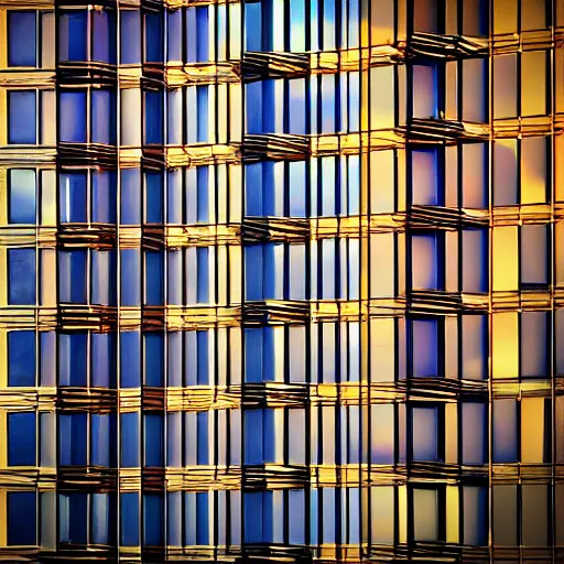 Image similar to new york city building abstract geometric colorful render