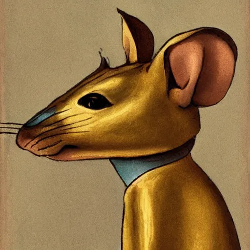 Image similar to portrait of a mouse as an egyptian pharaoh