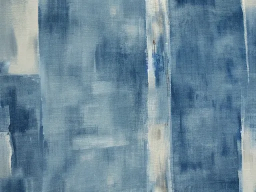 Image similar to a sofa, abstract painting fabric texture, blue, white, photorealist, 4 k