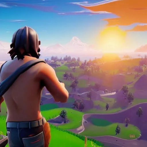 Image similar to “ Jesus Fortnite skin, gameplay footage”