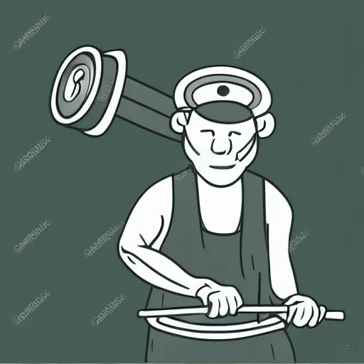 Image similar to woodlathe, man turning bowl on lathe, vector art, simple, clean, monochromatic, machinery, woodturning