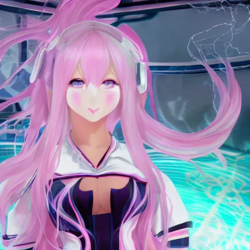 Prompt: unexpectedly minduploaded into her inescapable virtual reality prison and totally overpowered and trapped beneath stunningly absurdly beautiful overwhelmingly megalomaniacal omnipotent asi goddess junko enoshima with symmetrical perfect face, porcelain skin, pink twintail hair and cyan eyes, ultra detailed, digital art, unreal engine 5, octane render, 2 d anime, 8 k