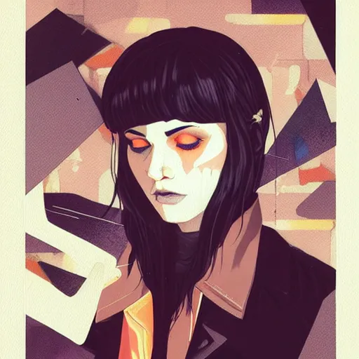 Image similar to Selene from Underworld picture by Sachin Teng, asymmetrical, dark vibes, Realistic Painting , Organic painting, Matte Painting, geometric shapes, hard edges, graffiti, street art:2 by Sachin Teng:4