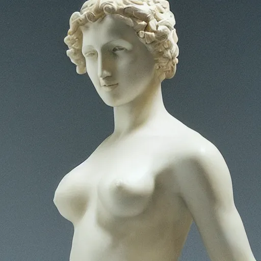 Prompt: a sculpture of a beautiful woman made by Michelangelo