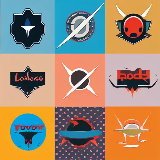 Prompt: rocket logotype vector style