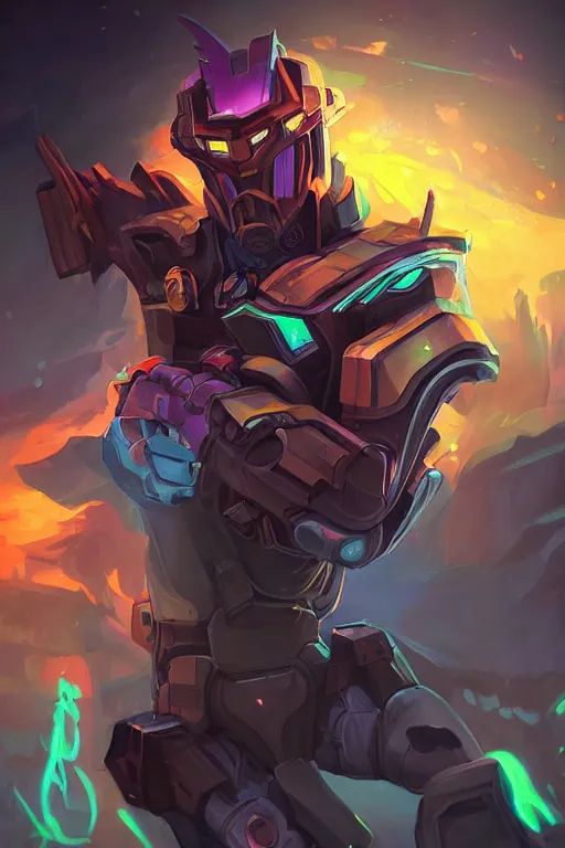 Image similar to a hero portrait of construction truck transformer person league of legends wild rift hero champions arcane magic digital painting bioluminance alena aenami artworks in 4 k design by lois van baarle by sung choi by john kirby artgerm style pascal blanche and magali villeneuve sci - fi steampunk construction transformer