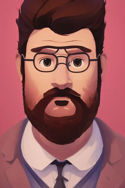 Image similar to face icon stylized minimalist portrait of a respectable dignified 3 0 ish pentecostal preacher with kind eyes and red beard and hair, loftis, cory behance hd by jesper ejsing, by rhads, makoto shinkai and lois van baarle, ilya kuvshinov, rossdraws global illumination