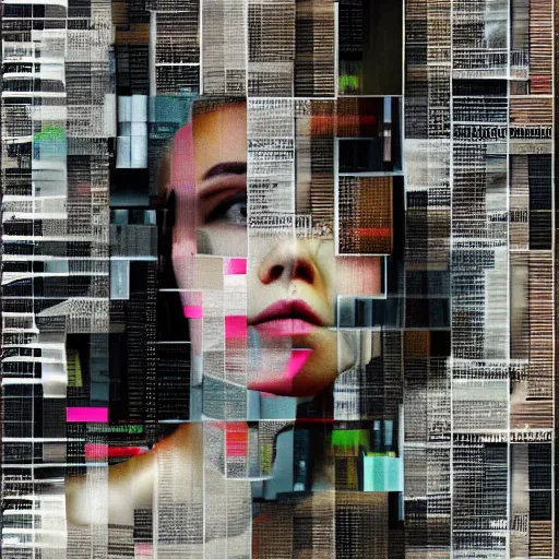 Image similar to overlayed digital media, double exposure, digital collage