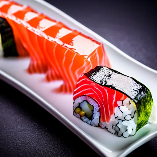 Prompt: macro gourmet top quality sushi sashimi photography professional photograph