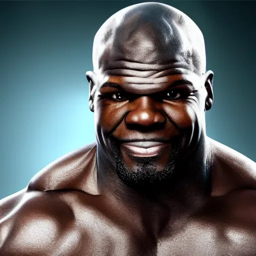 Image similar to pc master race character with the face of terry crews