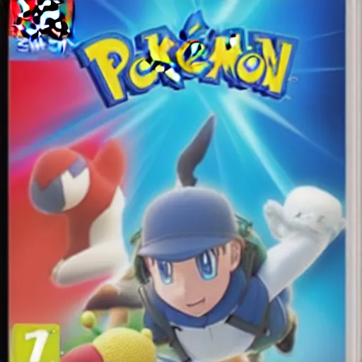 Image similar to nintendo switch cover of the newest pokémon game