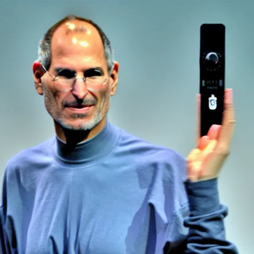 Image similar to Last Steve Jobs product demo shows him showing off the iTaser - an advanced taser device