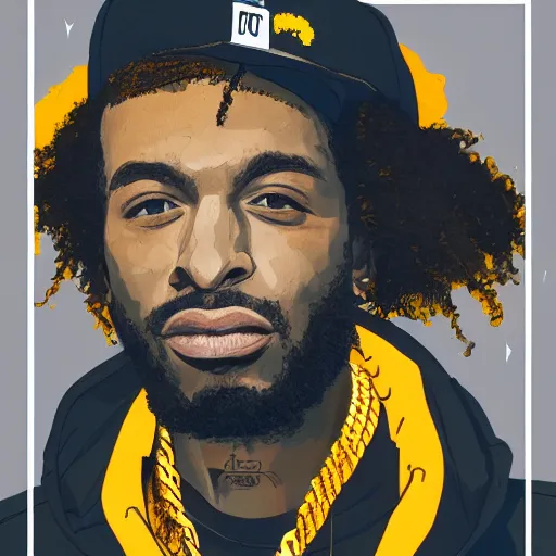 Image similar to portrait of jorrdee the french rapper