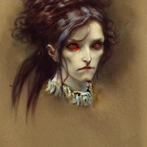 Image similar to ( ( ( ( ( cute female dracula. muted colors. ) ) ) ) ) by jean - baptiste monge!!!!!!!!!!!!!!!!!!!!!!!!!!!