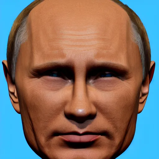 Image similar to putin's head shaped like a coffee cake muffin, 8 k, cinematic, ultra realism