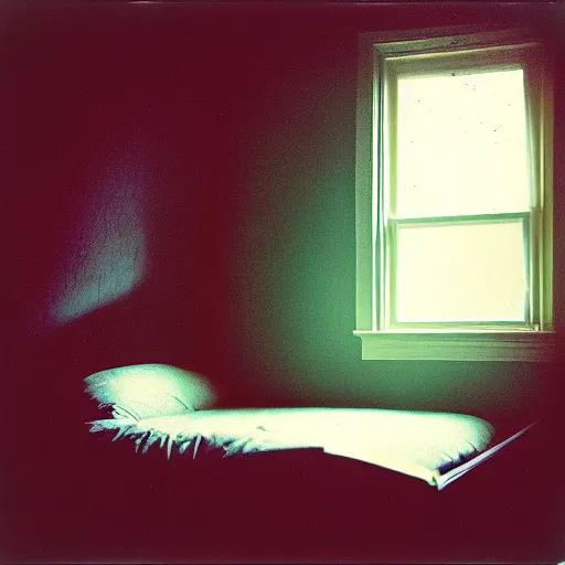 Image similar to kodak portra 4 0 0, wetplate, 3 5 mm, award winnin photo of a room with a singular cloud floating inside it