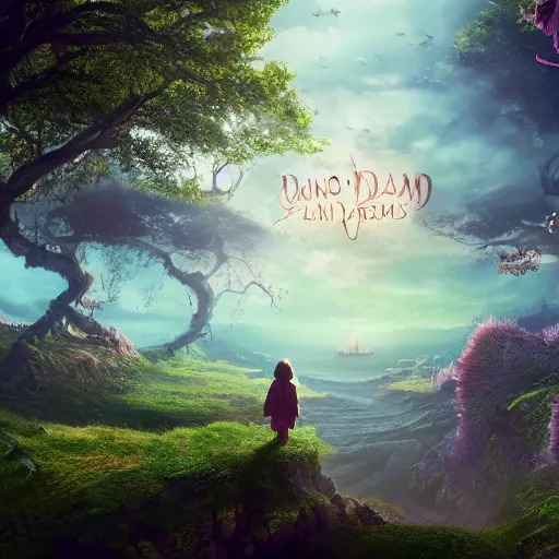 Image similar to fantasy land, land of dreams, daniel conway, david noren, 4 k, cinematic