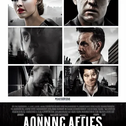 Image similar to poster of the movie : among us, noir style, photorealistic, ultra high detail, 8 k