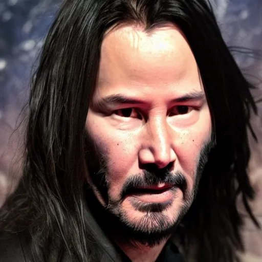 Image similar to Keanu Reeves in elden ring 4K quality Super Realistic