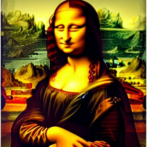 Image similar to mona lisa is a cat