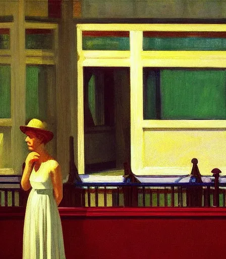 Prompt: impressive high quality high detail painting by edward hopper, hd,