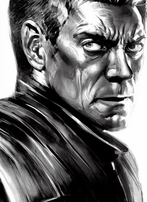 Image similar to magneto, high contrast, concept art, dramatic lighting, sharp focus, highly detailed, vertical portrait, facing forward, face in focus, art by Jim Lee-i