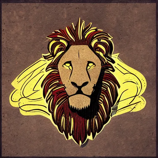 Prompt: profile picture of gambling lion in lviv, concept art, lofi