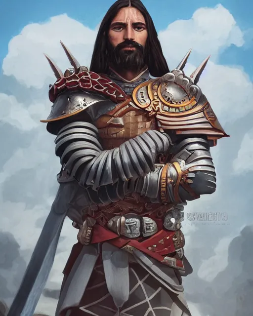 Image similar to ultrarealistic illustration of a spanish conquistador, symmetrical, by daniel zrom and mingchen shen, studio ghibli color scheme, detailed, handsome, anatomy, sharp focus, photography, magic : the gathering, octane, cinematic lighting