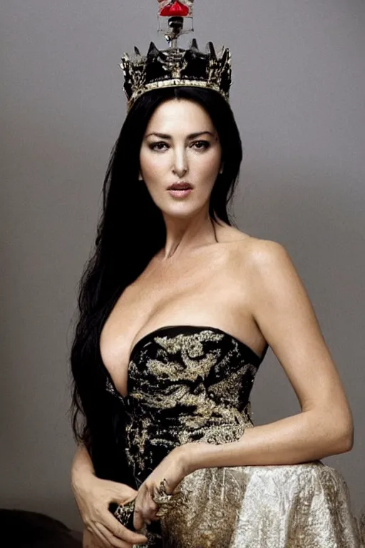Prompt: Monica Bellucci as the Queen