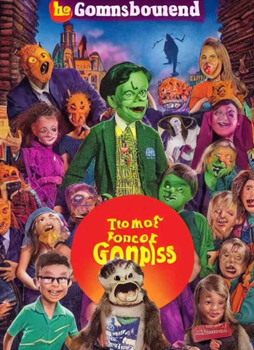 Prompt: the front cover of the latest Goosebumps book