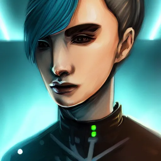 Image similar to cyberpunk character portrait